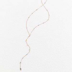 ISO Delicate Rainbow Lariat Necklace